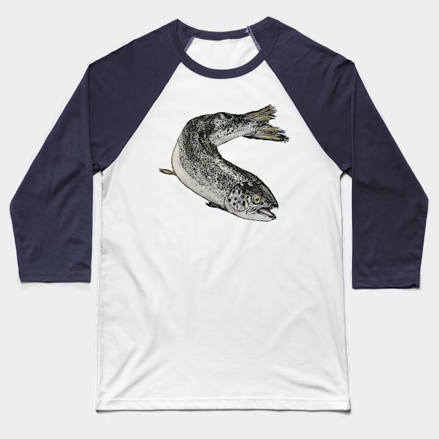 Salmon Baseball T-Shirt by JDFehlauer